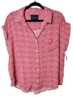 Threadgrit XL Pink Printed Button-Down Shirt